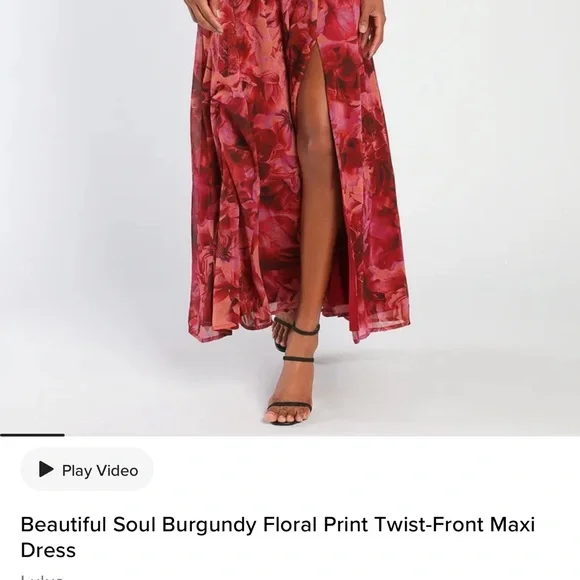 Lulu's Red Sleeveless Maxi Dress with Slit - Picture 8 of 10